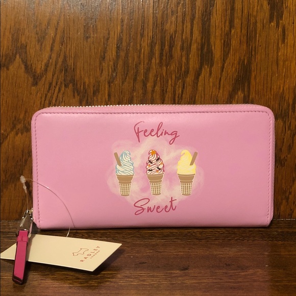 NWT-Radley London-Feeling Sweet-Ice Cream🍦Lg Zip Around Wallet-Sugar Pink-$135 - Picture 2 of 12
